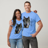 Wolf Portrait Jouw naam Custom Handschrift T-shirt (Unisex)