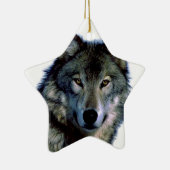 Wolf Portrait Keramisch Ornament (Rechts)