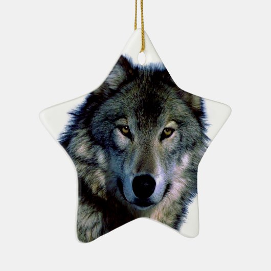 Wolf Portrait Keramisch Ornament (Rechts)