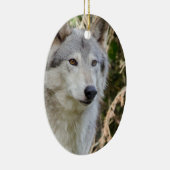 Wolf Portrait Keramisch Ornament (Rechts)