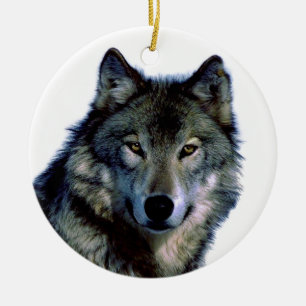 Wolf Portrait Keramisch Ornament