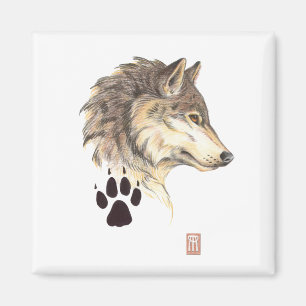 Wolf Portrait Magneet