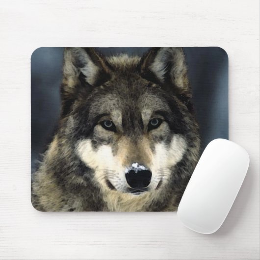 Wolf Portrait Muismatten (Met muis)