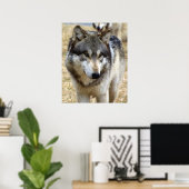 Wolf Portrait Poster (Thuiskantoor)