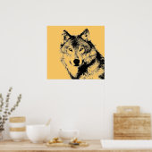 Wolf Portrait Poster (Keuken)