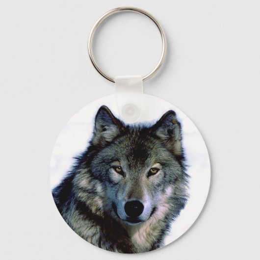Wolf Portrait Sleutelhanger (Voorkant)