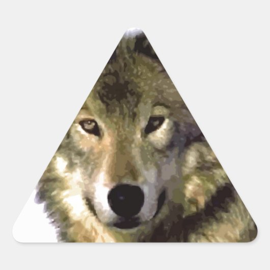 Wolf Portrait Sticker (Voorkant)