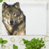 Wolf Portrait Theedoek (Gevouwen)