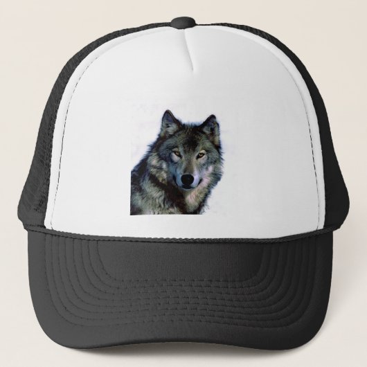 Wolf Portrait Trucker Pet (Voorkant)