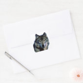 Wolf Portrait Vierkante Sticker (Envelop)