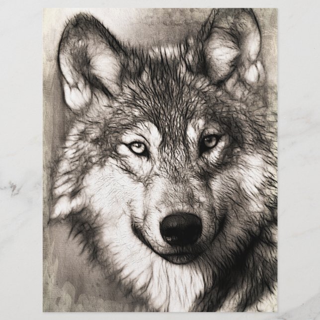 Wolf portret (Voorkant)