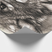 Wolf portret cadeaupapier (Hoek)