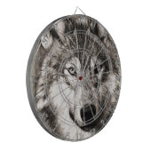 Wolf portret dartbord (Voorkant Links)