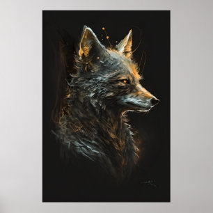 Wolf Portret Dier Natuur Wildlife Art Schilderij Poster