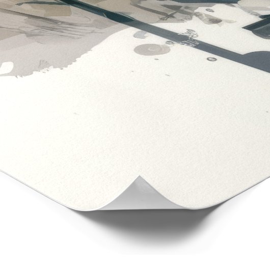 Wolf Portret Dier Schilderen Wildlife Forest Poster (Hoek)