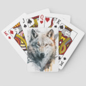 Wolf Portret Dierenschilderij Wildlife Outdoors Pokerkaarten (Achterkant)