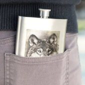 Wolf portret flacon (Voorbeeld)