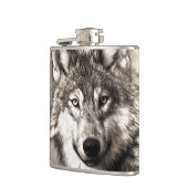 Wolf portret heupfles (Links)