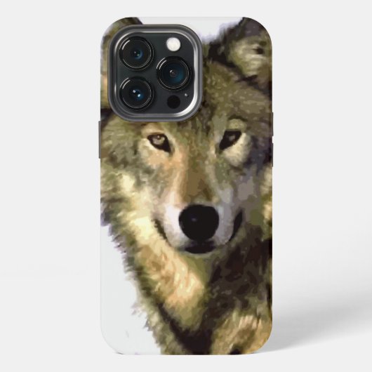 Wolf Portret iPhone Hoesje (Achterkant)