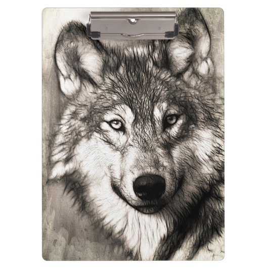Wolf portret klembord (Voorkant)