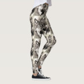 Wolf portret leggings (Rechts)