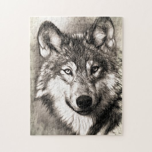 Wolf portret legpuzzel (Verticaal)