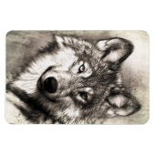 Wolf portret magneet (Horizontaal)