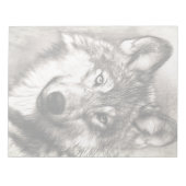 Wolf portret notitieblok (Voorkant)