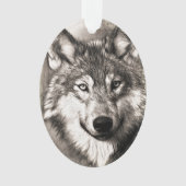Wolf portret ornament (voorkant)