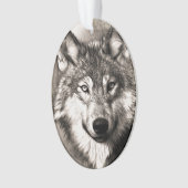 Wolf portret ornament (voorkant)