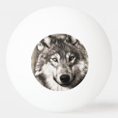 Wolf portret pingpongbal (Voorkant)