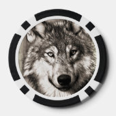Wolf portret pokerchips (Achterkant)
