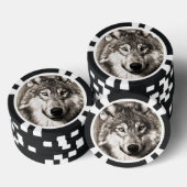 Wolf portret pokerchips (Opstapeling)