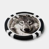 Wolf portret pokerchips (Enkel)