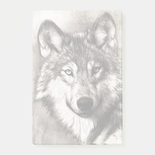 Wolf portret post-it® notes (Voorkant)