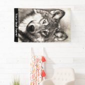 Wolf portret spandoek (Insitu)