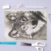 Wolf portret tissuepapier (Craft)