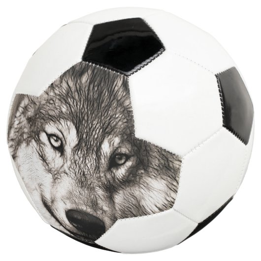 Wolf portret voetbal (Drie kwart)