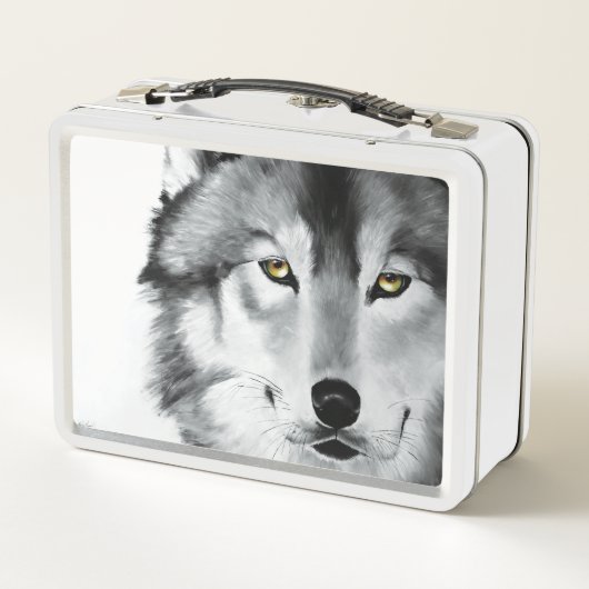 Wolf Portret Zwart Wit (Achterkant)