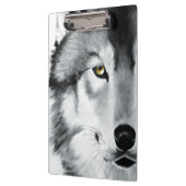 Wolf Portret Zwart Wit Klembord (Links)