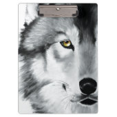 Wolf Portret Zwart Wit Klembord (Voorkant)