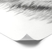 Wolf Portret  Zwart wit    Poster (Hoek)