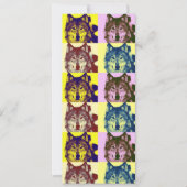 Wolf Portretuitnodiging Kaart (Voorkant)