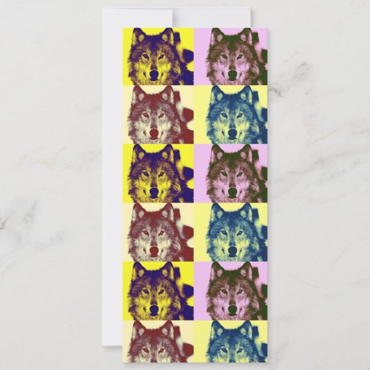 Wolf Portretuitnodiging Kaart (Voorkant)