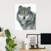 Wolf Poster door kunstenaar Carla Kurt (Thuiskantoor)