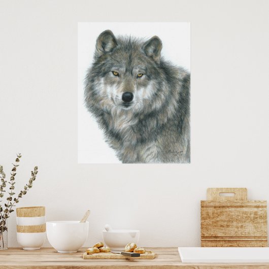 Wolf Poster door kunstenaar Carla Kurt (Keuken)