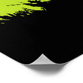 Wolf Poster – Howling Silhouette op Groen (Hoek)