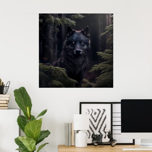Wolf-poster Poster (Thuiskantoor)