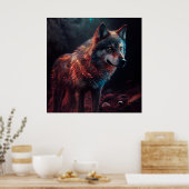 Wolf-poster Poster (Keuken)