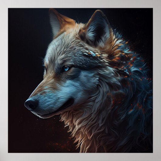 Wolf-poster Poster (Voorkant)